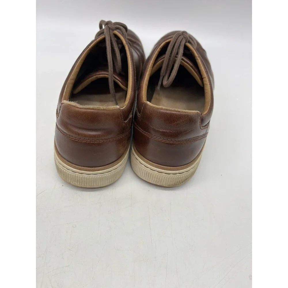 Clarks Mens Low Chestnut Brown Leather Casual Sneakers Shoes Sz 13